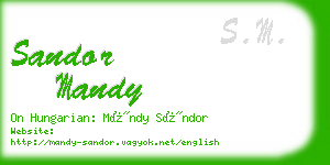 sandor mandy business card